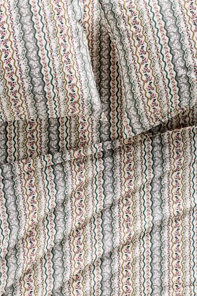 Anthropologie Organic Cotton Percale Printed Sheet Set In Multi