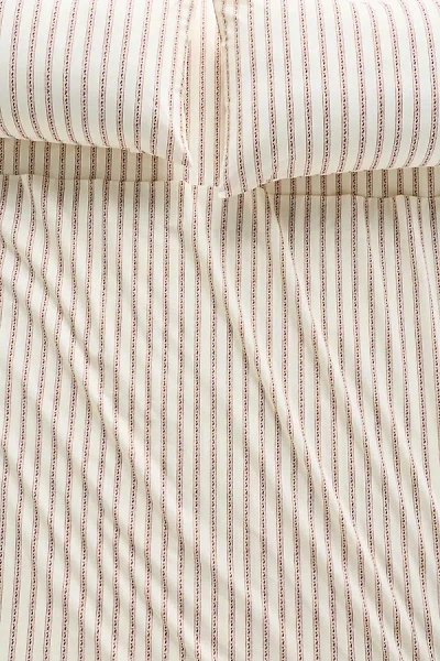 Anthropologie Organic Cotton Percale Printed Sheet Set In Neutral