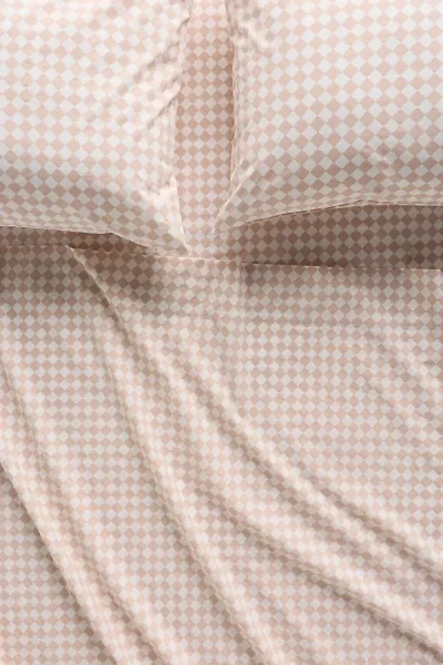 Anthropologie Organic Cotton Percale Printed Sheet Set In Neutral