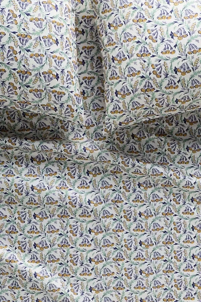 Anthropologie Organic Cotton Sateen Printed Sheet Set