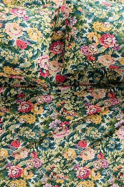 Anthropologie Organic Cotton Sateen Printed Sheet Set
