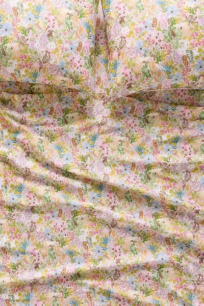 Anthropologie Organic Cotton Sateen Printed Sheet Set In Multi