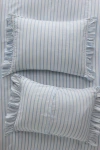 Anthropologie Organic Cotton Spa Sateen Ruffled Shams, Set Of 2