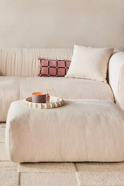 Anthropologie Orion Linen Ottoman