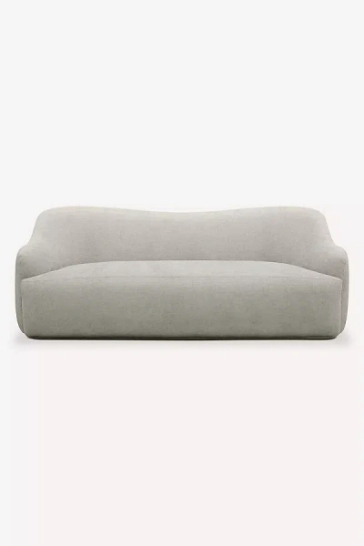 Anthropologie Orla 79" Curved Linen-blend Sofa