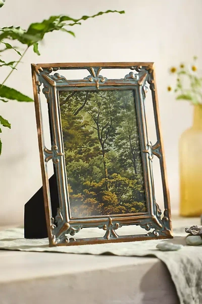 Anthropologie Ornamental Open Picture Frame In Green
