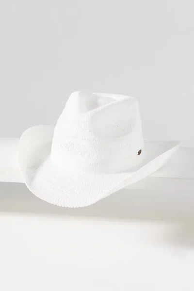Anthropologie Packable Knit Rancher Hat In White
