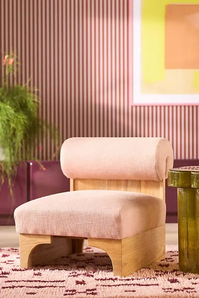 Anthropologie Pamela Linen Blend Accent Chair