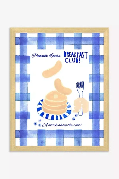 Anthropologie Pancake Lovers' Breakfast Club Wall Art In Blue