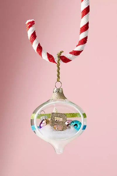 Anthropologie Party Animal Monogram Ornament In Multi