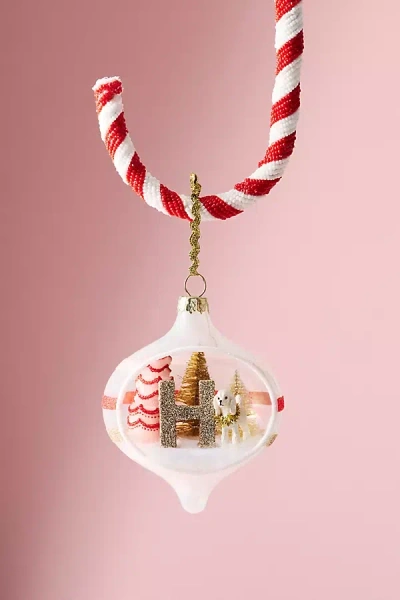 Anthropologie Party Animal Monogram Ornament In Multi