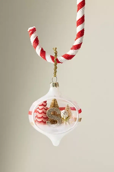 Anthropologie Party Animal Monogram Ornament In Multi
