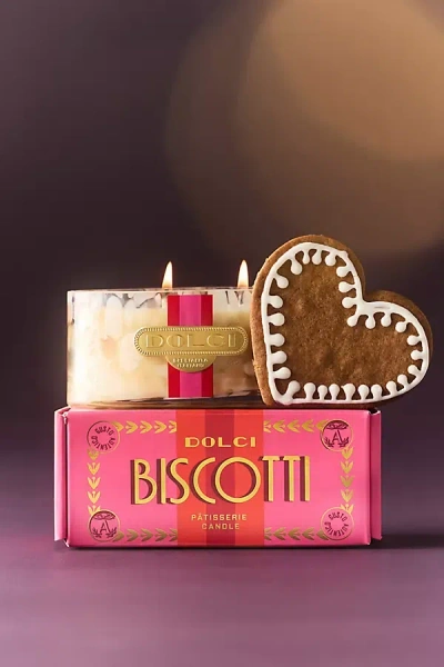 Anthropologie Patisserie Gourmand Biscotti Boxed Glass Candle In Multi