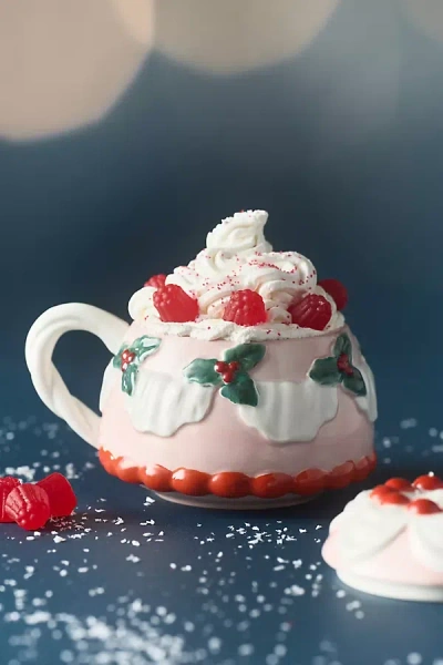 Anthropologie Patisserie Stoneware Lidded Mug In Multi