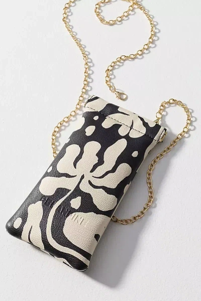 Anthropologie Patterned Sunglass Slip Case In Black