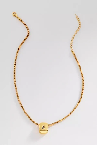 Anthropologie Pavé Crystal Pendant Necklace In Gold