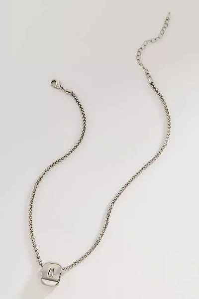 Anthropologie Pavé Crystal Pendant Necklace In Metallic