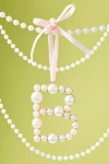 Anthropologie Pearl Monogram Ornament In Pink