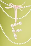 Anthropologie Pearl Monogram Ornament In Pink