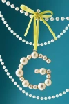 Anthropologie Pearl Monogram Ornament In Multi