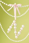 Anthropologie Pearl Monogram Ornament In Pink