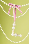 Anthropologie Pearl Monogram Ornament In Pink