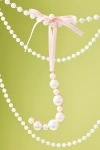 Anthropologie Pearl Monogram Ornament In Pink