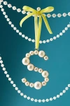 Anthropologie Pearl Monogram Ornament In Gold
