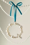Anthropologie Pearl Monogram Ornament In Multi