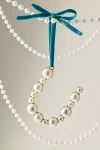 Anthropologie Pearl Monogram Ornament In Multi