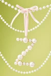 Anthropologie Pearl Monogram Ornament In Pink