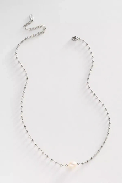 Anthropologie Pearl Solo Necklace In Purple