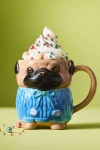 Anthropologie Peluche Pet Stoneware Mug In Multi