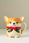 Anthropologie Peluche Pet Stoneware Mug In Gold