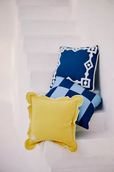 Anthropologie Penelope Cotton Embroidered Icon Pillow In Multi
