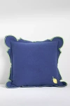 Anthropologie Penelope Cotton Embroidered Icon Pillow In Blue