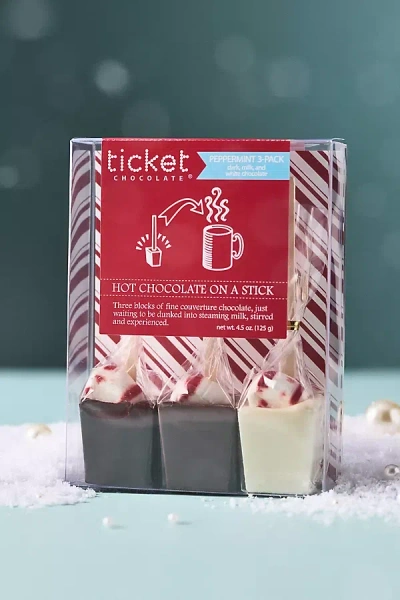 Anthropologie Peppermint Hot Chocolate On A Stick, Set Of 3 In Multi
