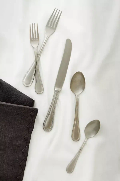 Anthropologie Perla Silver Flatware 5-piece Place Setting In Gold
