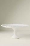 Anthropologie Perla Stoneware Cake Stand In White