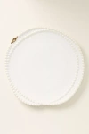 Anthropologie Perla Stoneware Side Plates, Set Of 4 In White