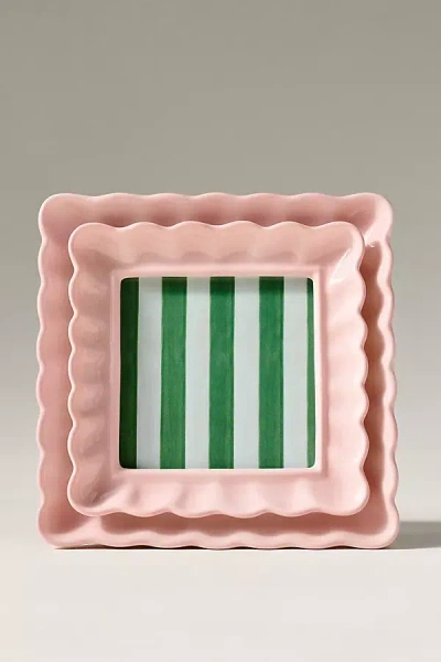 Anthropologie Philippa Scalloped Picture Frame In Pink