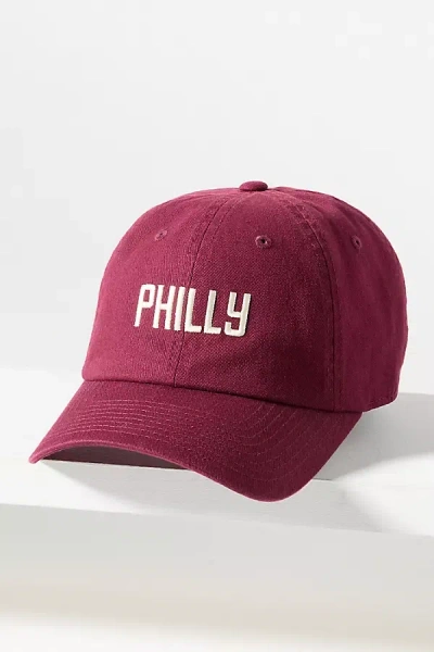 Anthropologie Philly Baseball Cap In Red