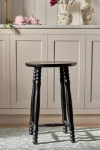 Anthropologie Pierre Turned Wood Counter Stool In Black