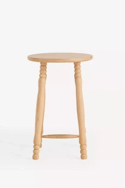 Anthropologie Pierre Turned Wood Counter Stool In Neutral