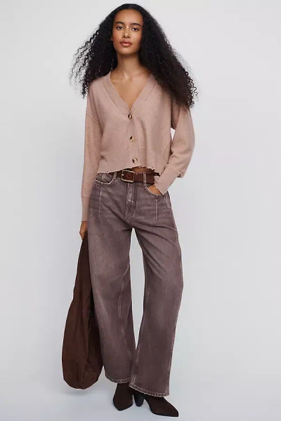 Anthropologie Pilcro Heritage Curve High-rise Barrel Jeans In Gray