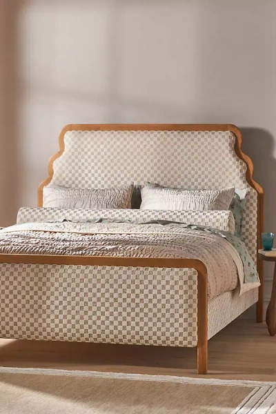 Anthropologie Pim Carmine Jacquard Bed In Beige