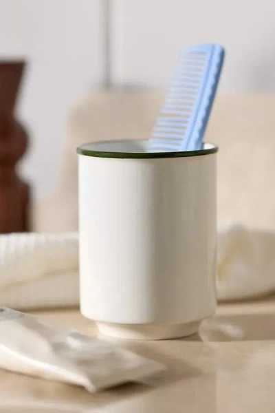 Anthropologie Piper Tipped Ceramic Tumbler In Neutral