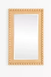 Anthropologie Pippa Wood Bobbin Rectangle Portrait Wall Mirror In Neutral