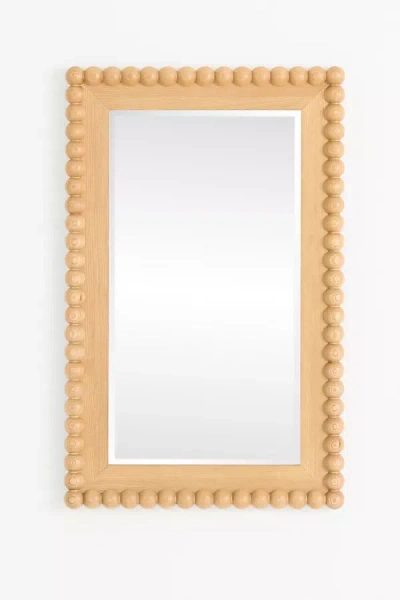 Anthropologie Pippa Wood Bobbin Rectangle Portrait Wall Mirror In Neutral