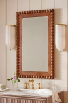Anthropologie Pippa Wood Bobbin Rectangle Portrait Wall Mirror In Brown